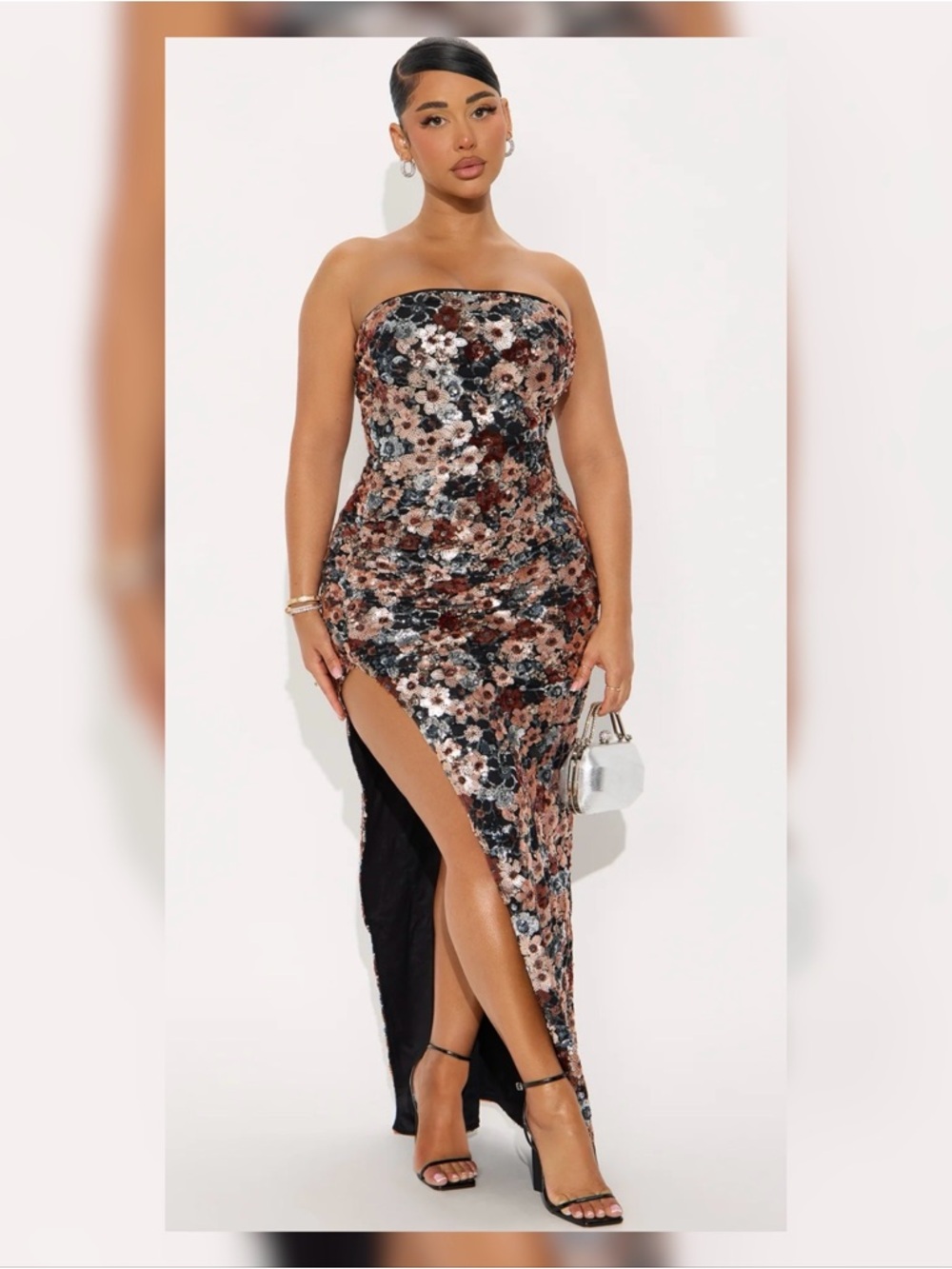 Sweetest Kiss Sequin Maxi Dress - Fashion Nova NWT Size L